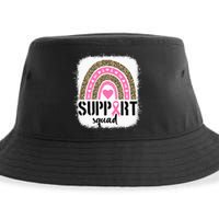 Support Squad Rainbow Pink Warrior Breast Cancer Awareness Sustainable Bucket Hat