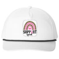 Support Squad Rainbow Pink Warrior Breast Cancer Awareness Snapback Five-Panel Rope Hat