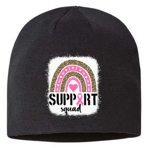 Support Squad Rainbow Pink Warrior Breast Cancer Awareness Sustainable Beanie