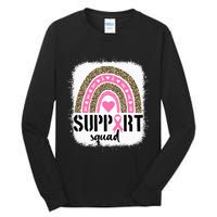 Support Squad Rainbow Pink Warrior Breast Cancer Awareness Tall Long Sleeve T-Shirt