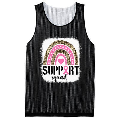 Support Squad Rainbow Pink Warrior Breast Cancer Awareness Mesh Reversible Basketball Jersey Tank