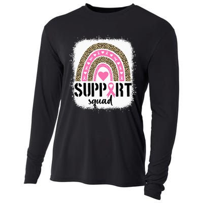 Support Squad Rainbow Pink Warrior Breast Cancer Awareness Cooling Performance Long Sleeve Crew