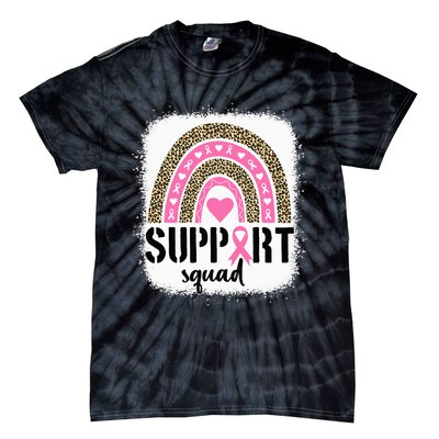 Support Squad Rainbow Pink Warrior Breast Cancer Awareness Tie-Dye T-Shirt