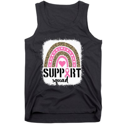 Support Squad Rainbow Pink Warrior Breast Cancer Awareness Tank Top