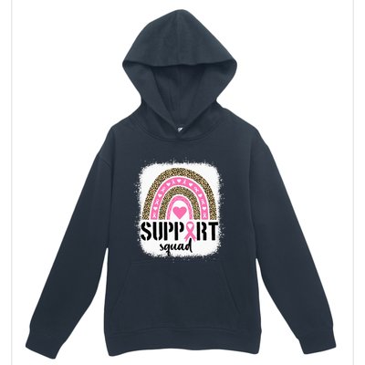 Support Squad Rainbow Pink Warrior Breast Cancer Awareness Urban Pullover Hoodie