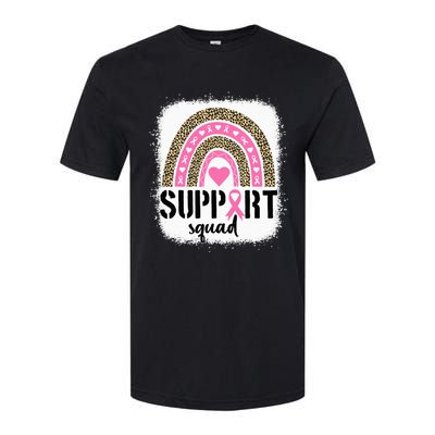 Support Squad Rainbow Pink Warrior Breast Cancer Awareness Softstyle CVC T-Shirt