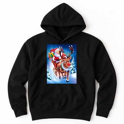 Santa Sleigh Ride Christmas Fun Family Hoodie