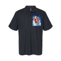 Santa Sleigh Ride Christmas Fun Family Softstyle Adult Sport Polo