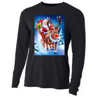 Santa Sleigh Ride Christmas Fun Family Cooling Performance Long Sleeve Crew