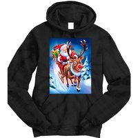 Santa Sleigh Ride Christmas Fun Family Tie Dye Hoodie