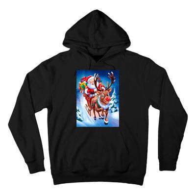 Santa Sleigh Ride Christmas Fun Family Tall Hoodie