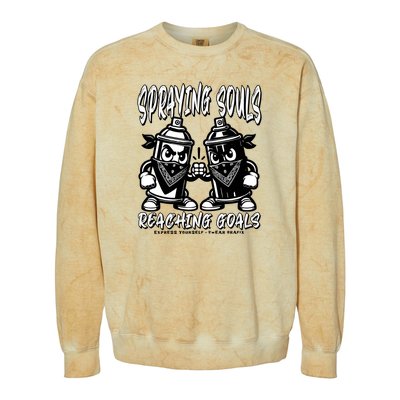 Spraying Souls Reaching Goals – Graffitistyle Art For The Bold And Driven Colorblast Crewneck Sweatshirt