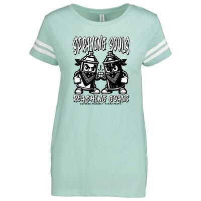 Spraying Souls Reaching Goals – Graffitistyle Art For The Bold And Driven Enza Ladies Jersey Football T-Shirt