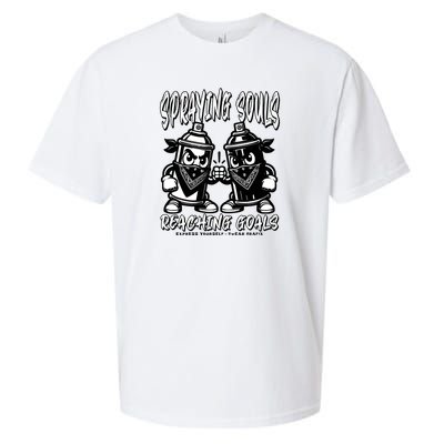 Spraying Souls Reaching Goals – Graffitistyle Art For The Bold And Driven Sueded Cloud Jersey T-Shirt