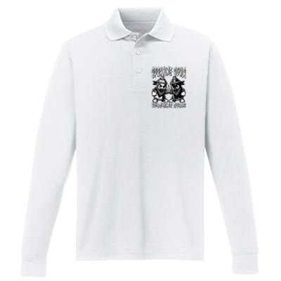 Spraying Souls Reaching Goals – Graffitistyle Art For The Bold And Driven Performance Long Sleeve Polo