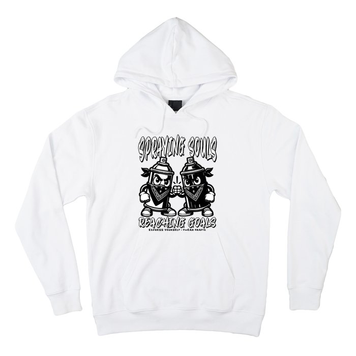 Spraying Souls Reaching Goals – Graffitistyle Art For The Bold And Driven Hoodie