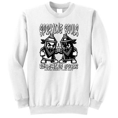 Spraying Souls Reaching Goals – Graffitistyle Art For The Bold And Driven Sweatshirt