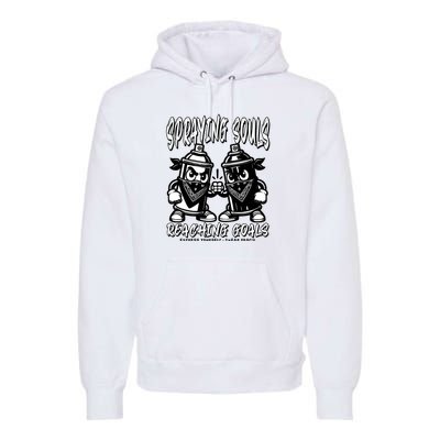 Spraying Souls Reaching Goals – Graffitistyle Art For The Bold And Driven Premium Hoodie