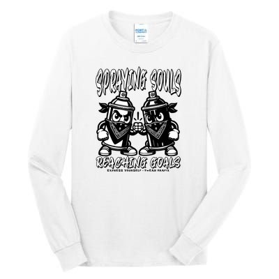 Spraying Souls Reaching Goals – Graffitistyle Art For The Bold And Driven Tall Long Sleeve T-Shirt