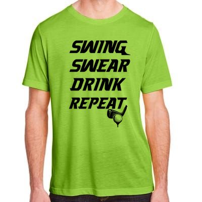 Swing Swear Repeat Golf Golfing Gag Gift Gift Adult ChromaSoft Performance T-Shirt