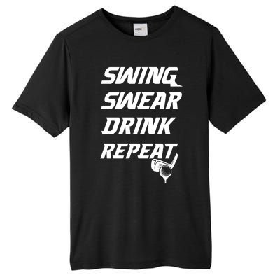 Swing Swear Repeat Golf Golfing Gag Gift Gift Tall Fusion ChromaSoft Performance T-Shirt