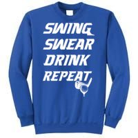 Swing Swear Repeat Golf Golfing Gag Gift Gift Sweatshirt