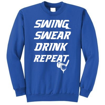 Swing Swear Repeat Golf Golfing Gag Gift Gift Sweatshirt