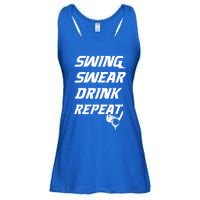 Swing Swear Repeat Golf Golfing Gag Gift Gift Ladies Essential Flowy Tank