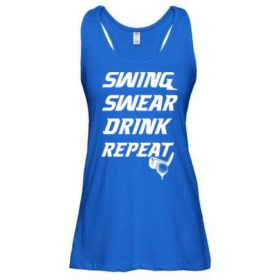 Swing Swear Repeat Golf Golfing Gag Gift Gift Ladies Essential Flowy Tank