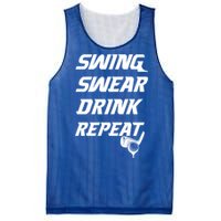 Swing Swear Repeat Golf Golfing Gag Gift Gift Mesh Reversible Basketball Jersey Tank