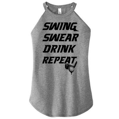 Swing Swear Repeat Golf Golfing Gag Gift Gift Women's Perfect Tri Rocker Tank