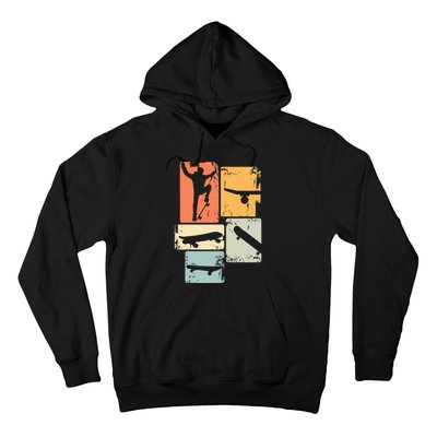 Skater Skateboarder Retro Skateboard Hoodie