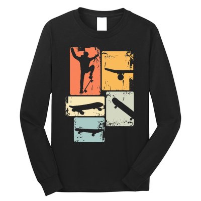 Skater Skateboarder Retro Skateboard Long Sleeve Shirt