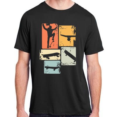 Skater Skateboarder Retro Skateboard Adult ChromaSoft Performance T-Shirt