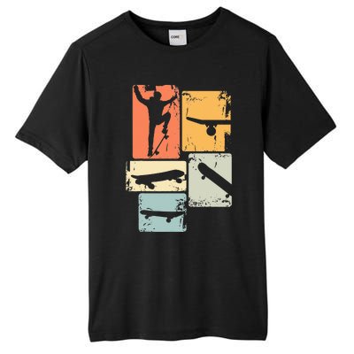 Skater Skateboarder Retro Skateboard Tall Fusion ChromaSoft Performance T-Shirt