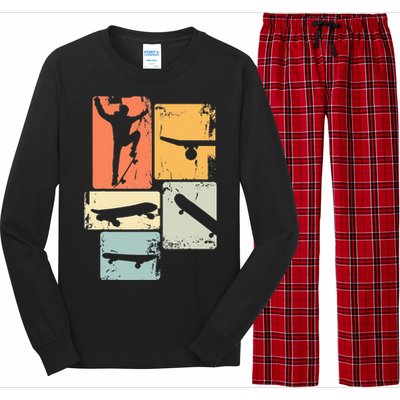 Skater Skateboarder Retro Skateboard Long Sleeve Pajama Set