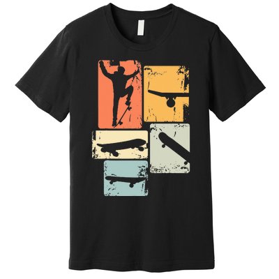 Skater Skateboarder Retro Skateboard Premium T-Shirt