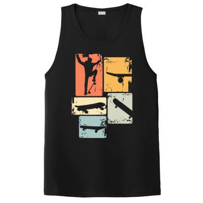 Skater Skateboarder Retro Skateboard PosiCharge Competitor Tank