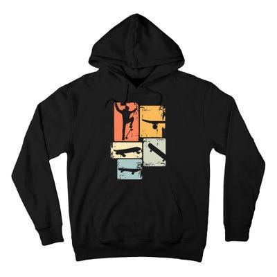 Skater Skateboarder Retro Skateboard Tall Hoodie