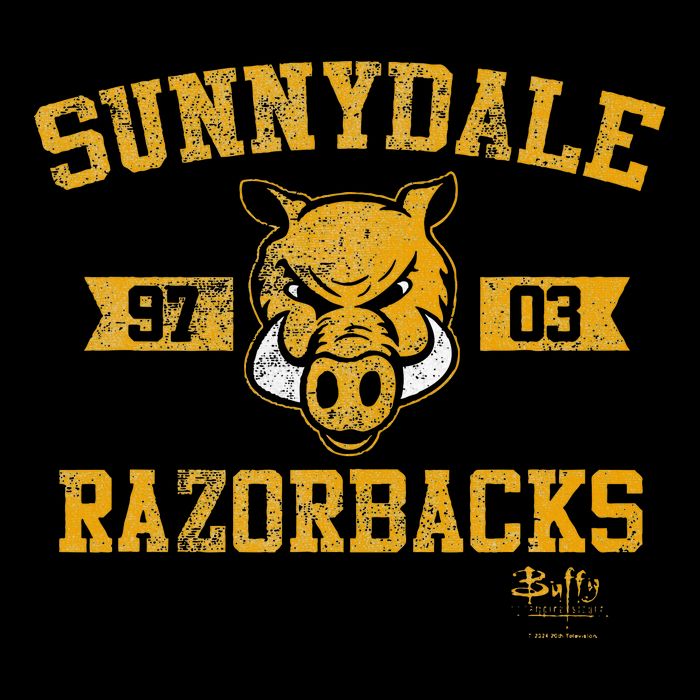 Slayer Sunnydale Razorbacks Collegiate Button