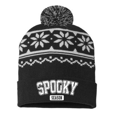 Spooky Season Retro Halloween USA-Made Snowflake Beanie