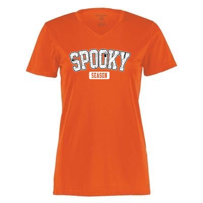 Spooky Season Retro Halloween Women's Momentum V-Neck T-Shirt