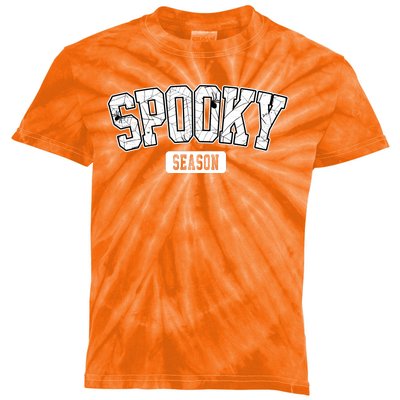 Spooky Season Retro Halloween Kids Tie-Dye T-Shirt