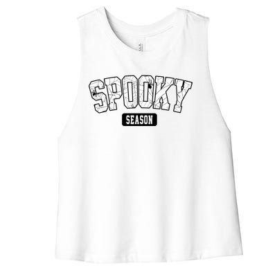 Spooky Season Retro Halloween Women's Racerback Cropped Tank