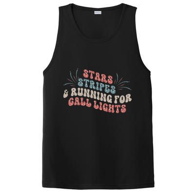 Stars Stripes Running For Call Lights CNA Nurse 4th of July PosiCharge Competitor Tank