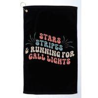 Stars Stripes Running For Call Lights CNA Nurse 4th of July Golf Towel