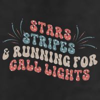Stars Stripes Running For Call Lights CNA Nurse 4th of July Golf Towel