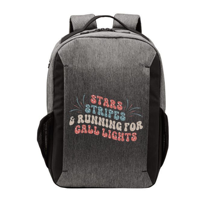 Stars Stripes Running For Call Lights CNA Nurse 4th of July Vector Backpack