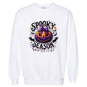 Spooky Season Retro Halloween Pumpkin Garment-Dyed Sweatshirt