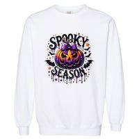 Spooky Season Retro Halloween Pumpkin Garment-Dyed Sweatshirt